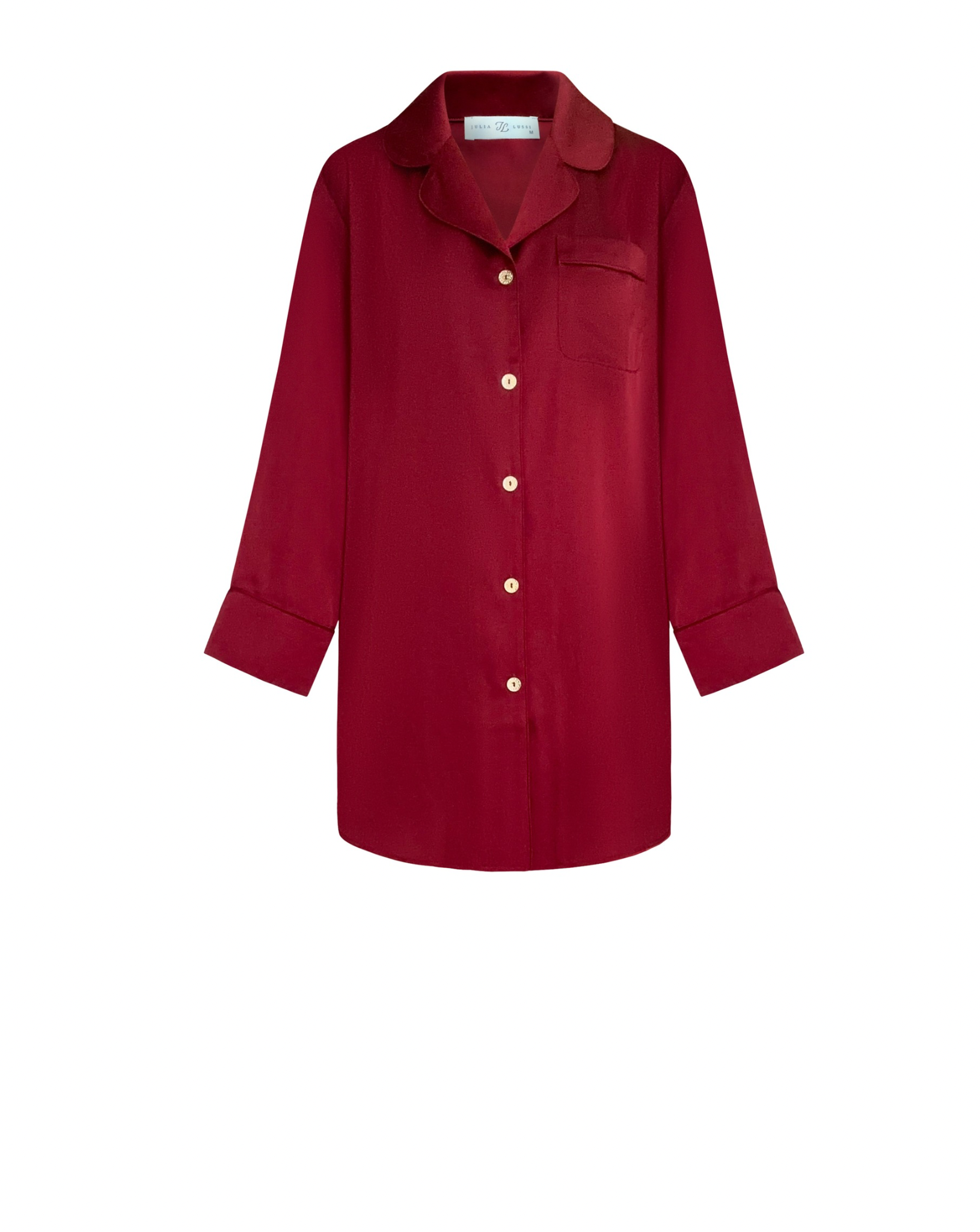 Julia Lussi Burgundy Shirt Dress Small