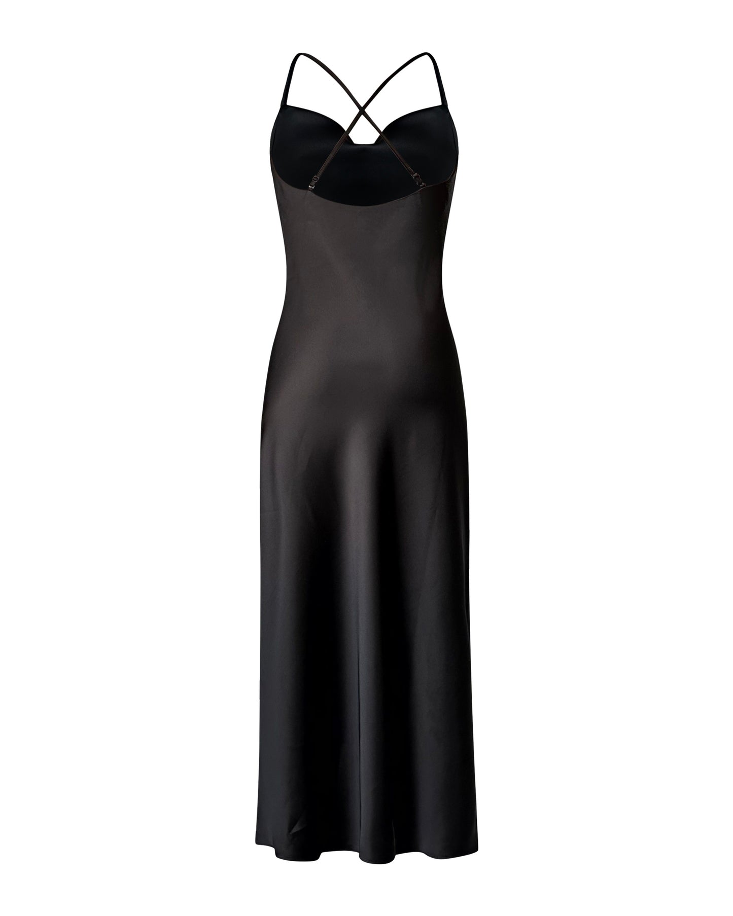 Cowl Neck Slip On Dress, Black