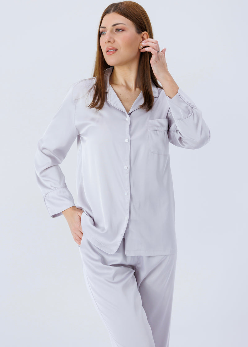 Pajama with Pants Sophia, Lavender Gray 