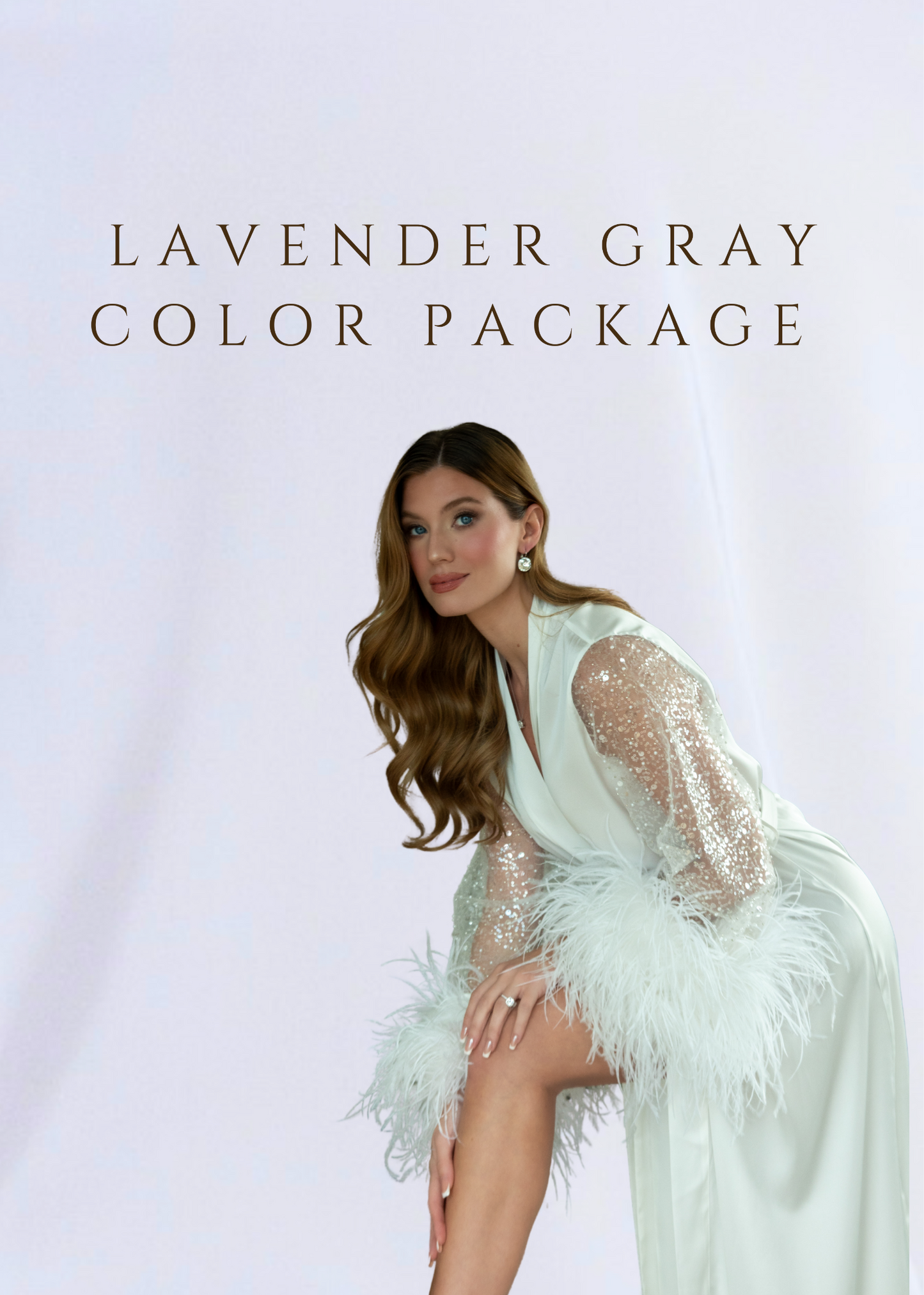 Bride & Bridesmaids package, Lavender Gray color