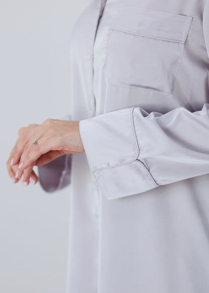 Shirt Dress Sophia, Lavender Gray 