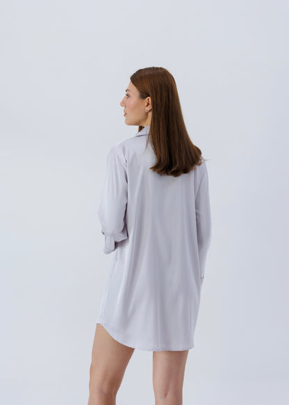 Shirt Dress Sophia, Lavender Gray 